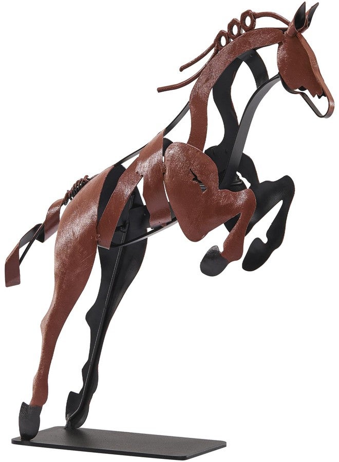 SunBlogs Art Horse Statue, Unique Metal Art Handmade Sculpture for Home Decor, Rustic Decor, Gifts for Horse Lovers (Brown) - Image 1